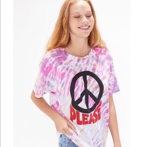 Peace TieDye Women’s Graphic Tee Hippy Distress NW